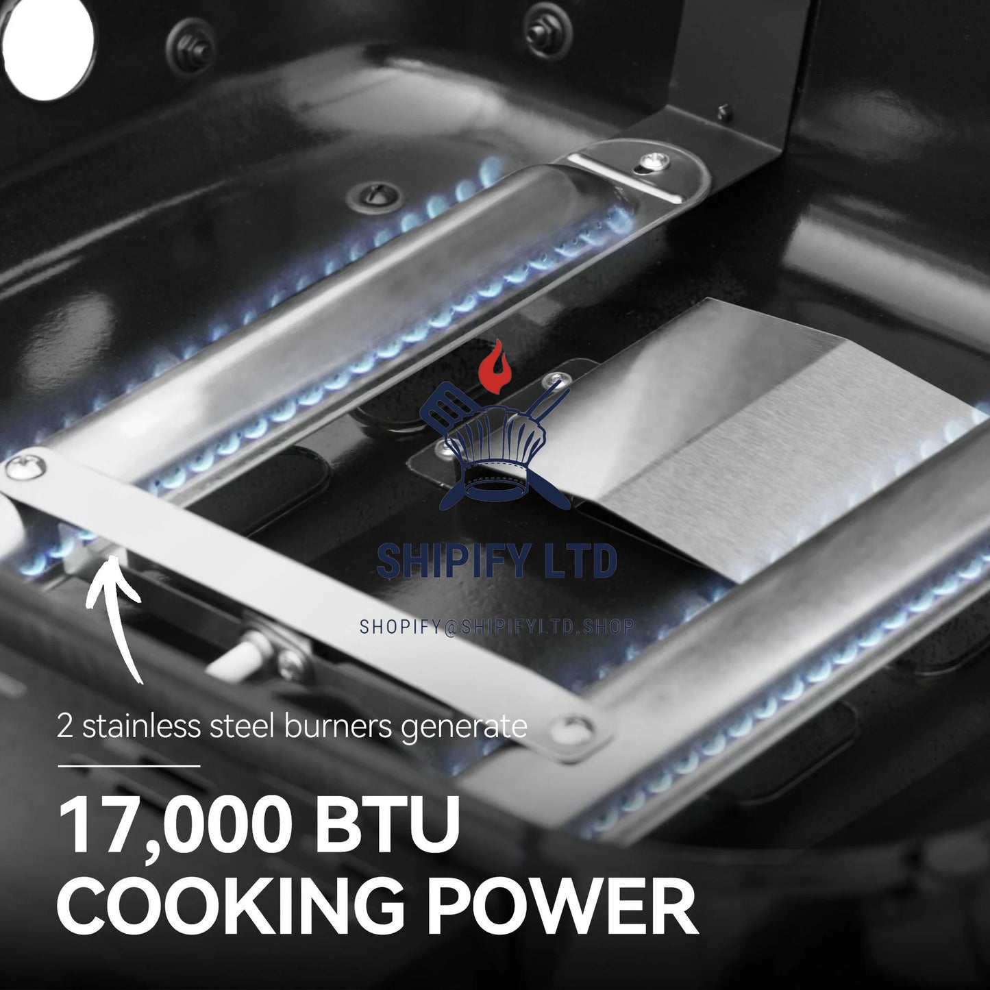 SHIPIFY Black Portable Gas Grill